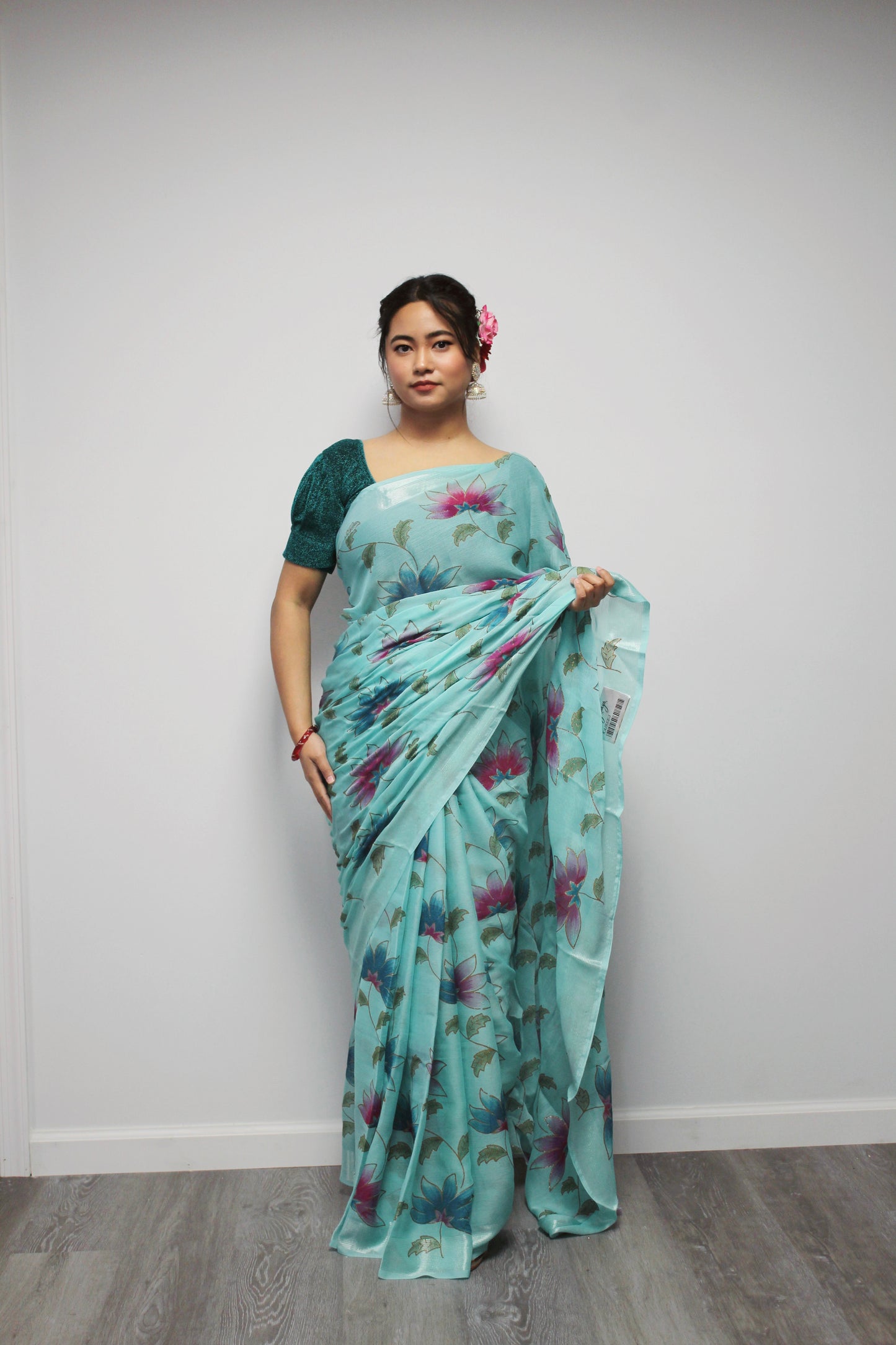 Floral Saree only.