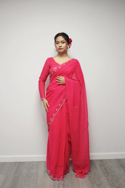 Ready to wear Saree set with Peticoat.